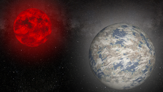 An illustration of the newly discovered Earth-sized exoplanet Gliese 12