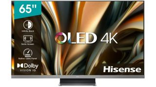 Hisense A9H OLED TV on a white background