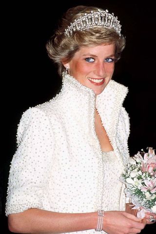 Princess Diana wears the Lover's Knot Tiara