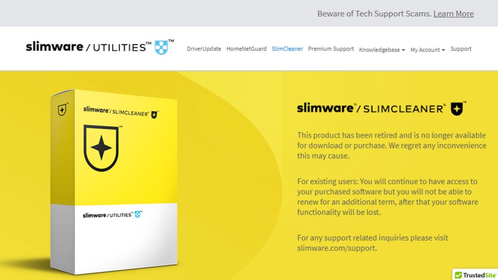 Website screenshot for SlimCleaner