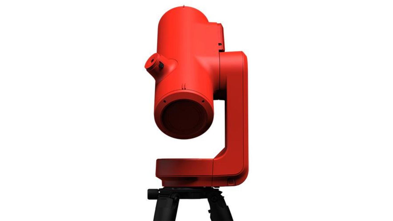 View from the rear of the Unistellar Odyssey Pro on a white background.