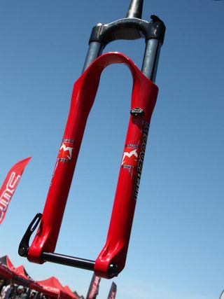 Marzocchi previewed its new Corsa 29 fork at Sea Otter, promising 100mm of travel and a stiff chassis but with just 1,590g (3.5lb) of weight.
