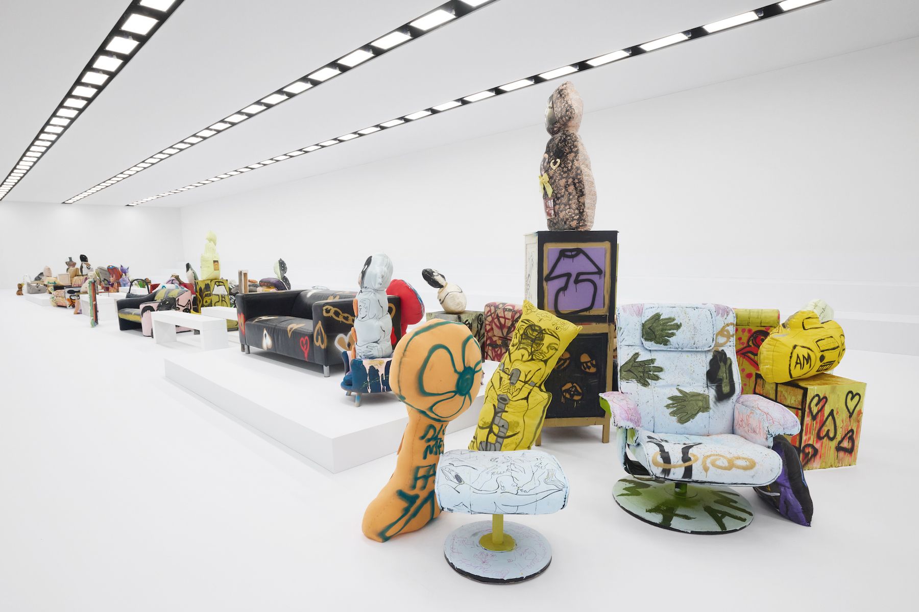 Artist Jonathan Lyndon Chase's set for Acne Studios S/S 2025