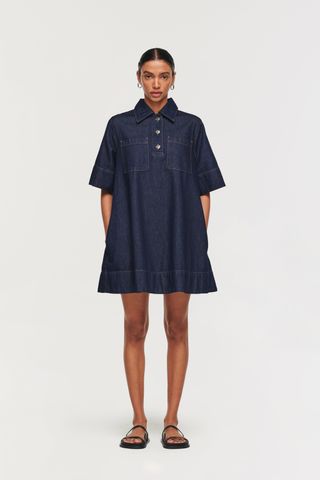 Grace Denim Pocket Mini Dress