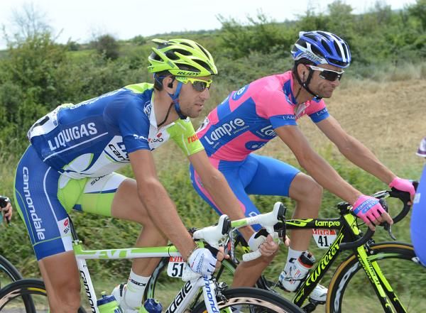Italians stick together: Vincenzo Nibali and Michele Scarponi