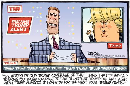 Political Cartoon U.S. Donald Trump CNN Media Trump coverage