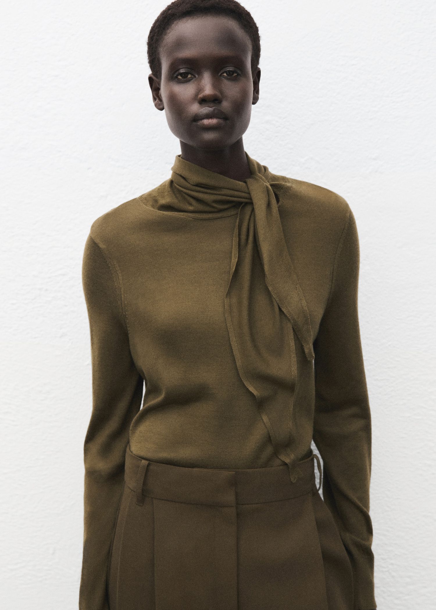Turtleneck Sweater With Knot - Women | Mango Usa