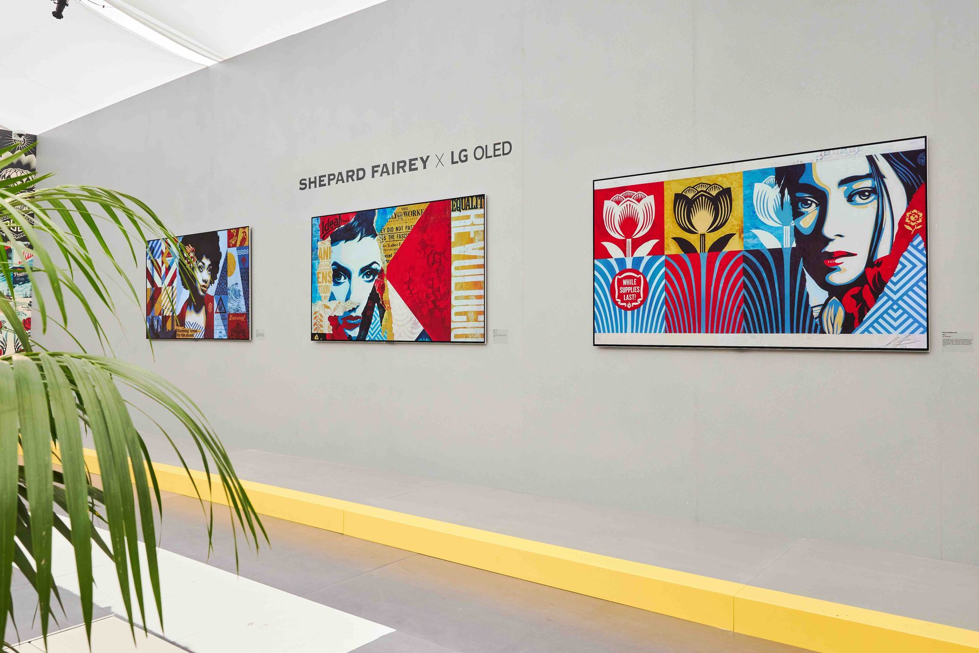 LG OLED x Shepard Fairey installation at Frieze LA