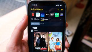 The JustWatch app new releases screen
