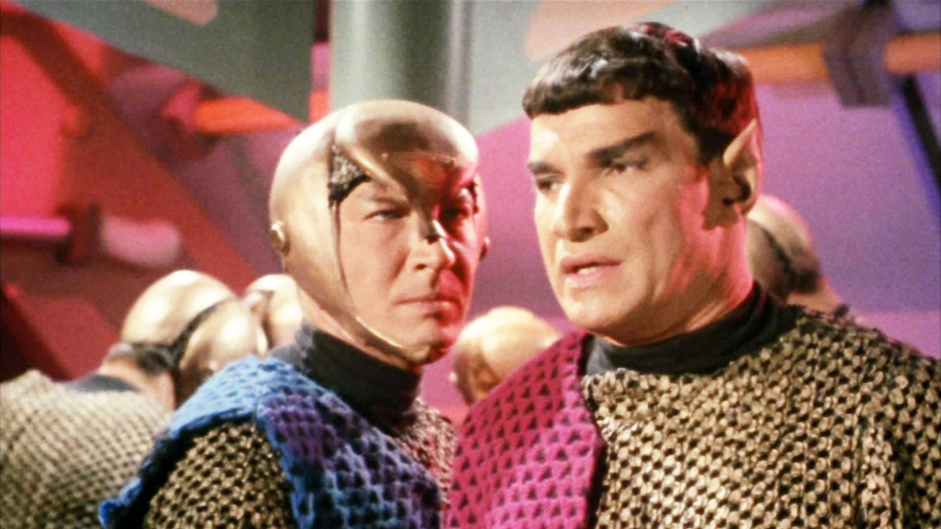 Mark Lenard and Lawrence Montaigne in Star Trek