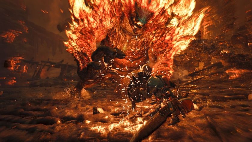 The firey Ajarakan in Monster Hunter Wilds