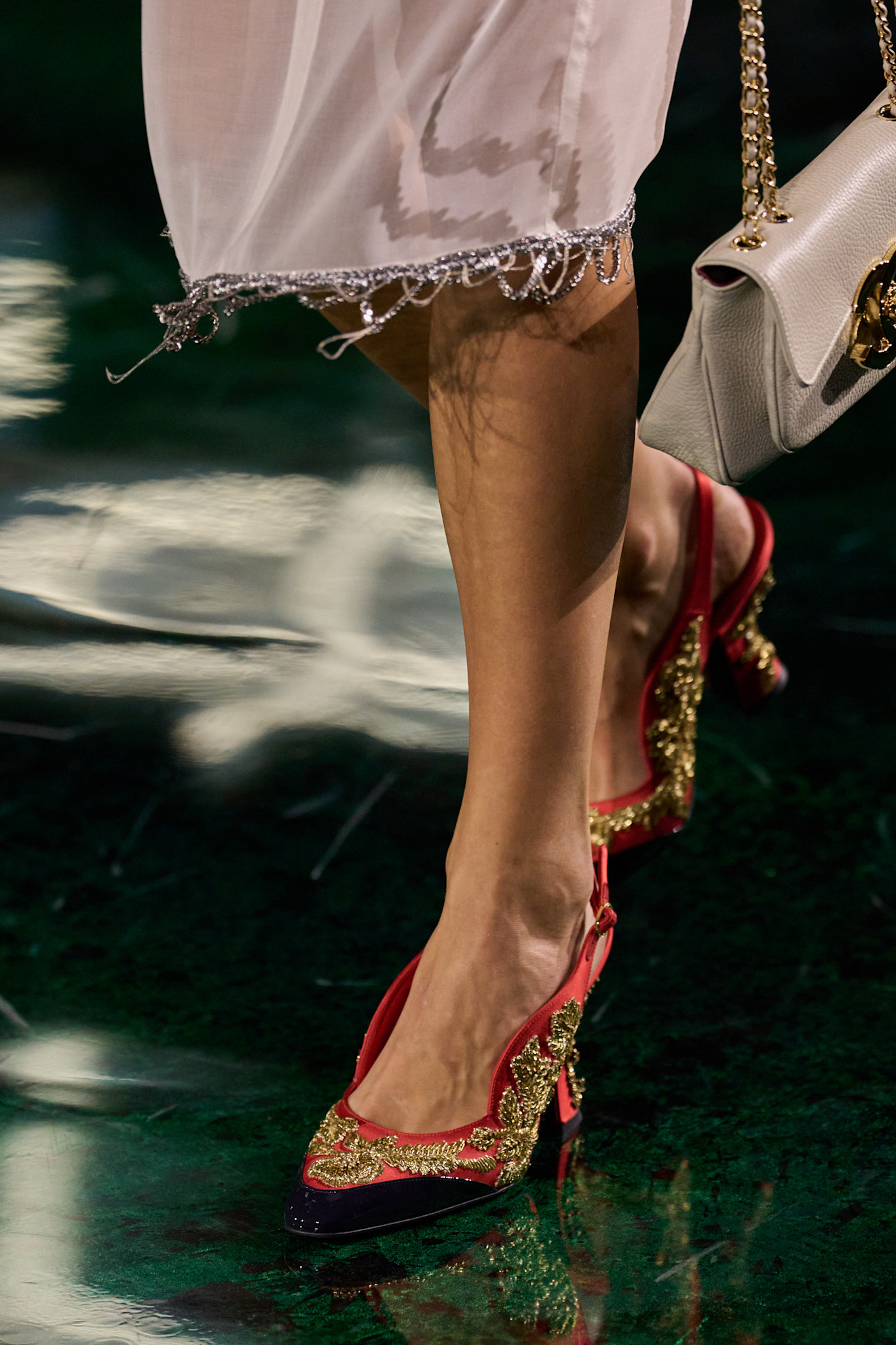 Chanel S/S 27 runway, embellished shoes