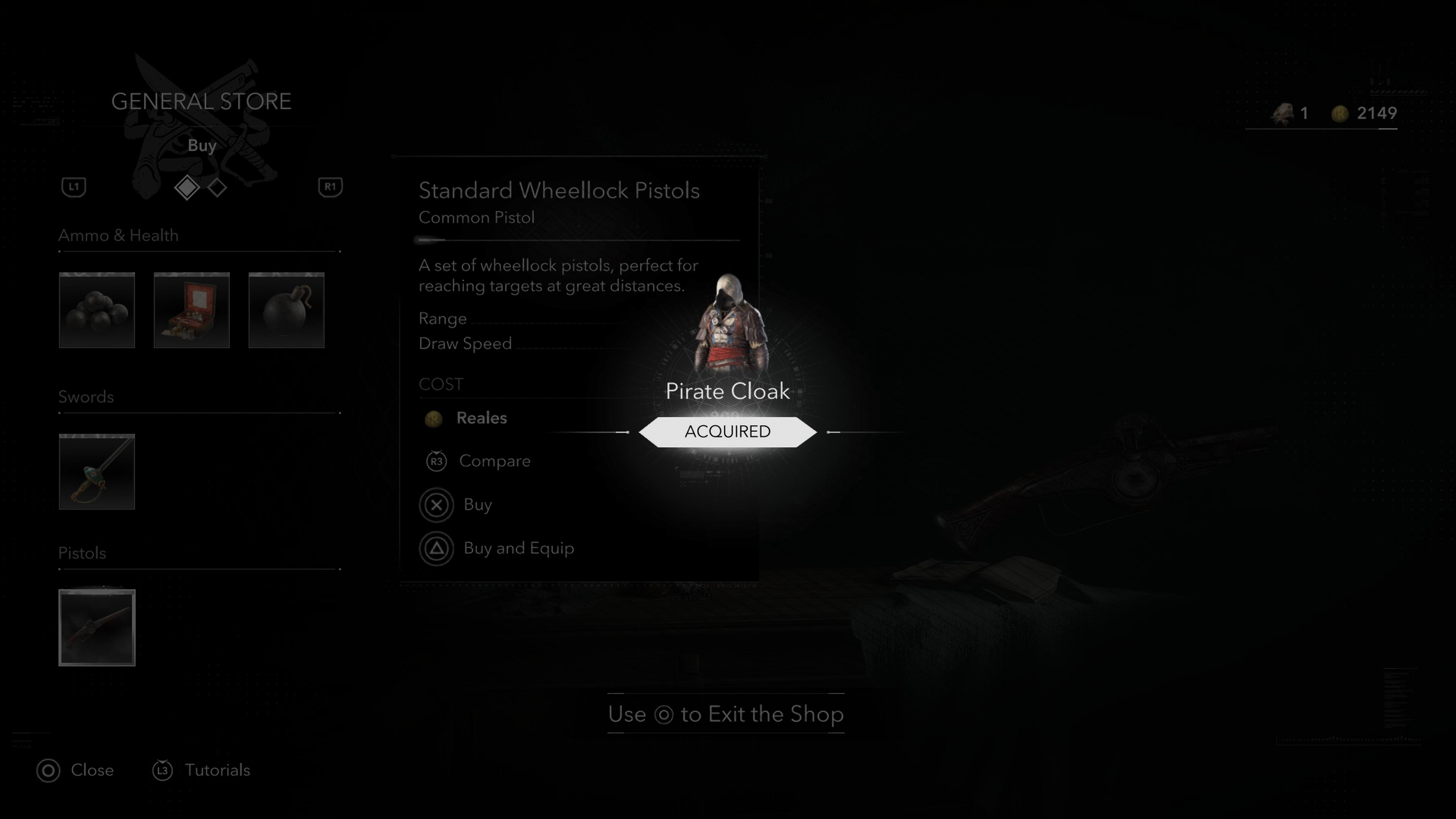 The pirate cloak outfit is unlocked in Black Flag Resynced