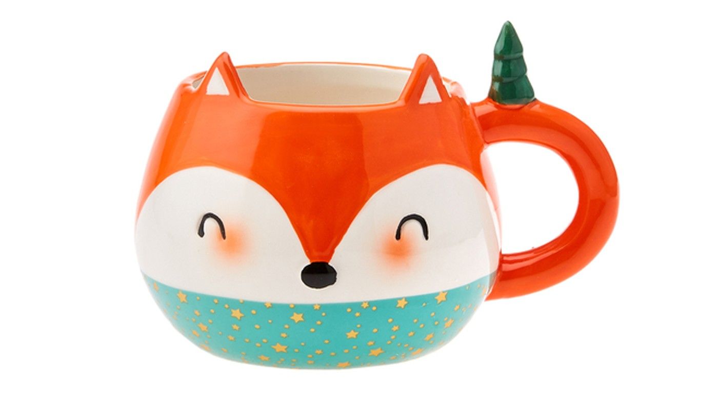 Karaca Christmas Fat Fox ceramic mug