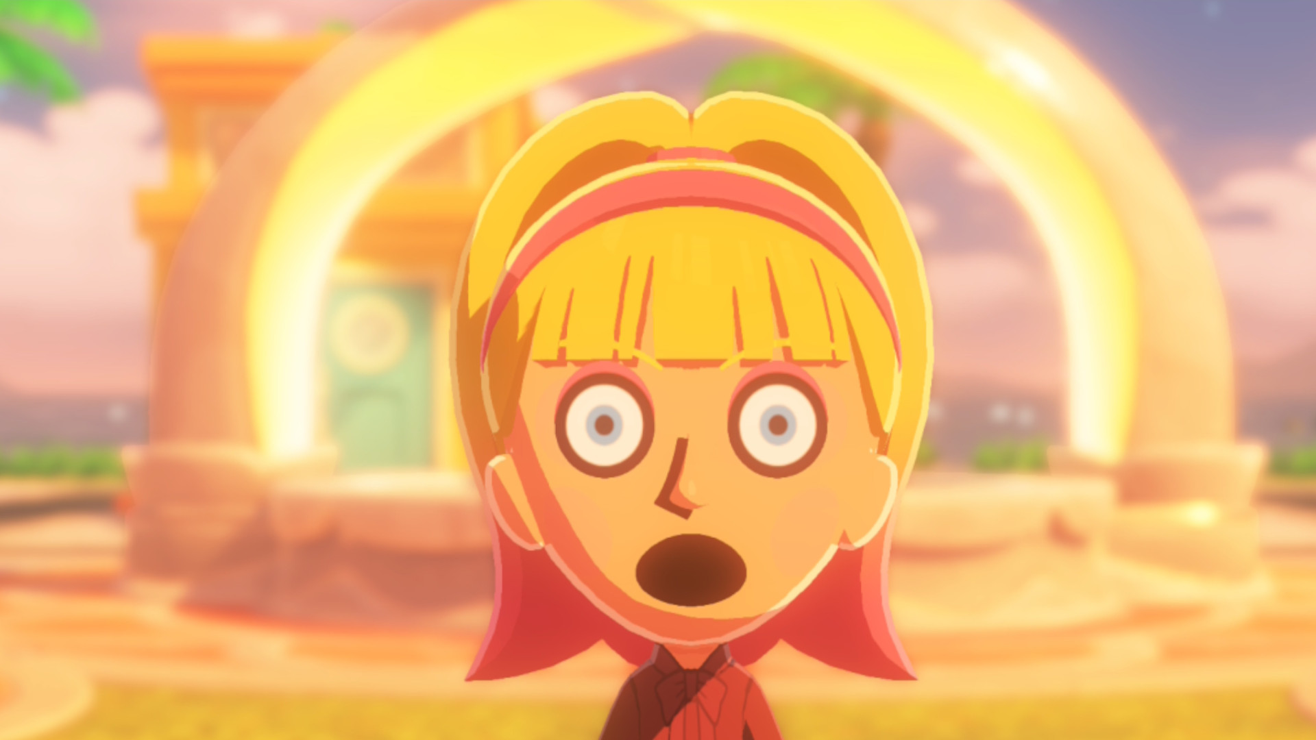 A Mii looking shocked during Tomodachi Life: Living the Dream.