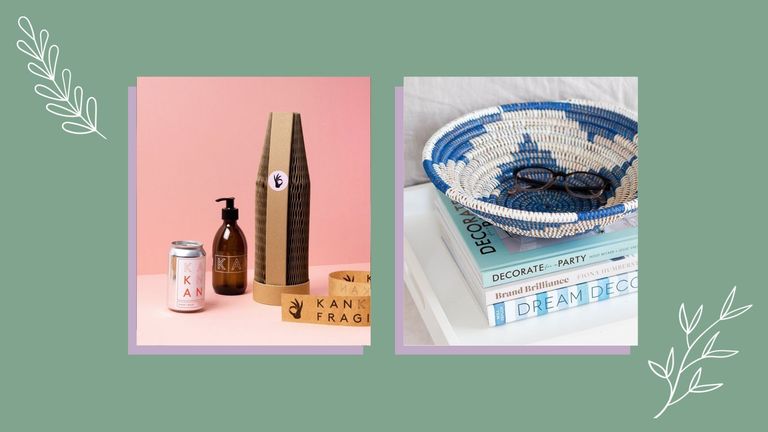 Two of the best sustainable Christmas gifts this year from KanKan and La Basketry shown side-by-side