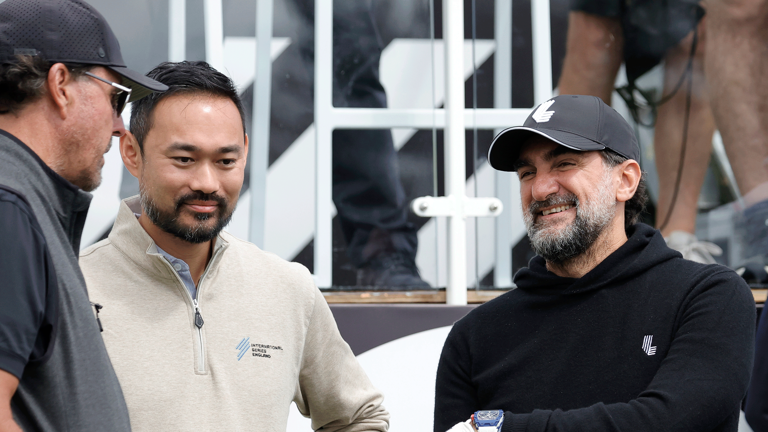 Cho Minn Thant (left) stands with Saudi PIF chairman Yasir Al-Rumayyan