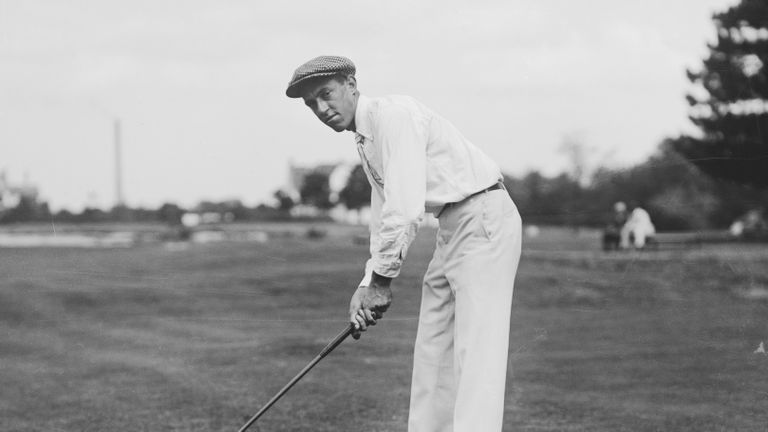 Francis Ouimet with golf club