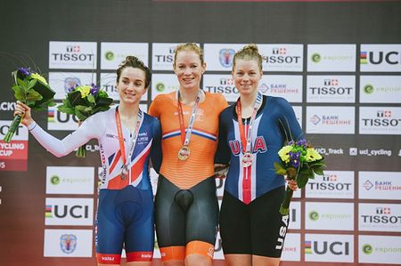 Kirsten Wild wins gold medal in Omnium at Minsk World Cup