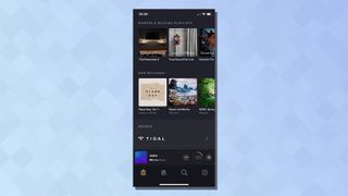 Bowers & Wilkins Panorama 3 control app showing Tidal Dolby Atmos playlist