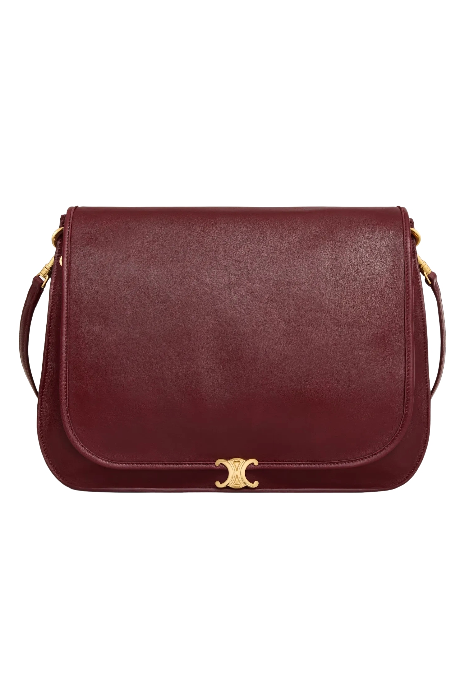 CELINE, Soft Triomphe Besace in Supple Shiny Lambskin