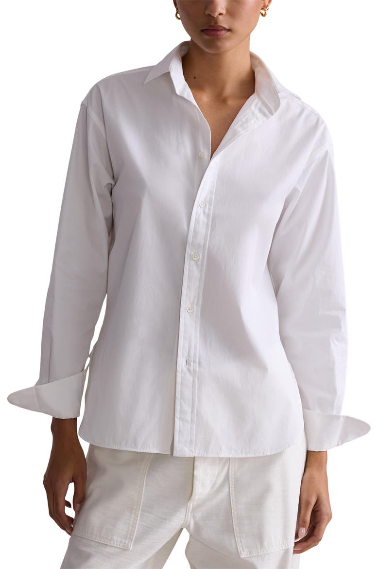 Relaxed Fit Cotton Button-Up Shirt