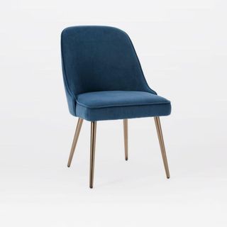 West Elm Upholstered Dining Chair against a white background.