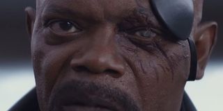 Nick Fury's eye in Captain America: Winter Soldier