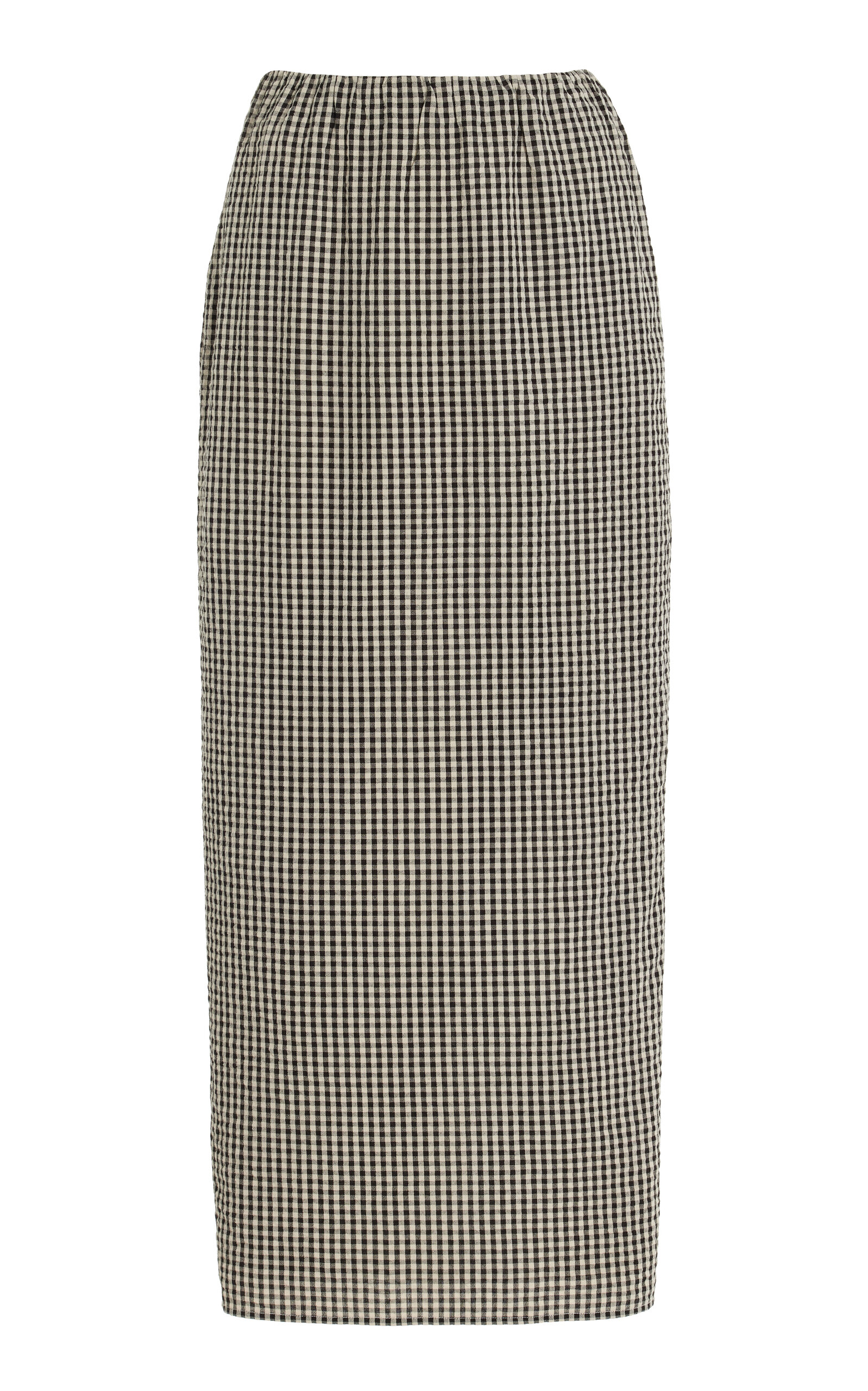 Exclusive Aurelia Gingham Cotton Maxi Skirt