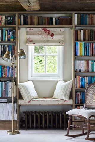 Lovatt thatched cottage reading corner