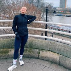 Health Editor Ally Head testing the best petite gym leggings