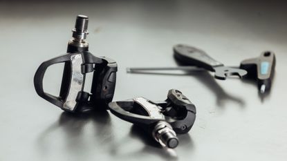 Image shows Garmin Rally power meter pedals