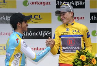 Alberto Contador and Janez Brajkovic, Criterium du Dauphine 2010, stage 7
