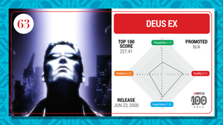 Deus Ex top 100 card (2023)
