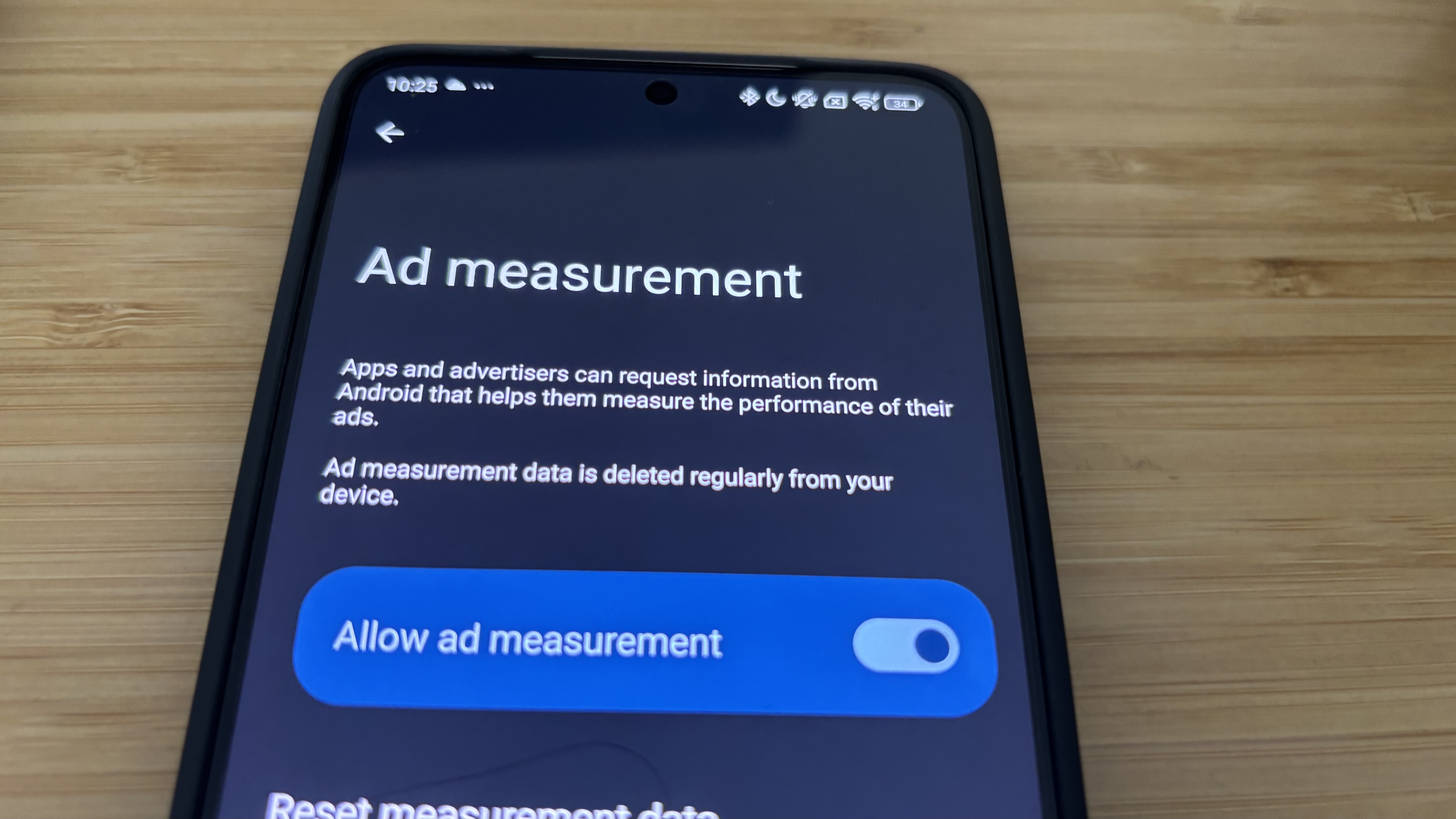 Ads and ad settings on the Poco F6 Pro