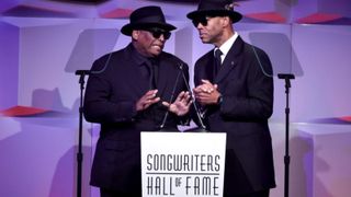 Terry Lewis and Jimmy Jam speak onstage at the Songwriters Hall of Fame 51st Annual Induction and Awards Gala at Marriott Marquis on June 16, 2022 in New York City.