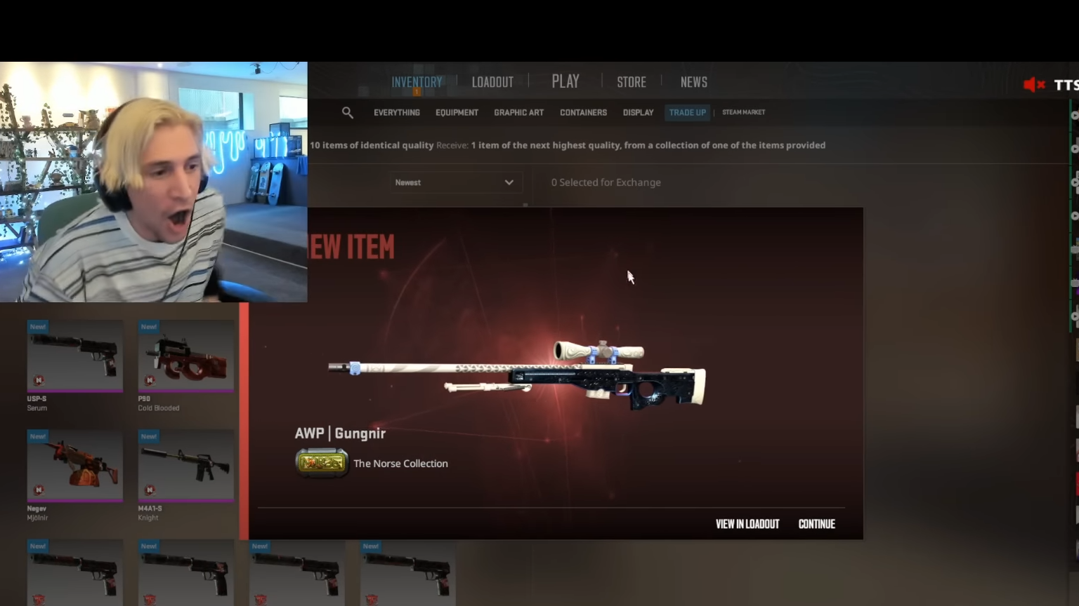 xQc nabs around $30K of rare Counter-Strike 2 skins in buckwild run of luck on the game’s first day