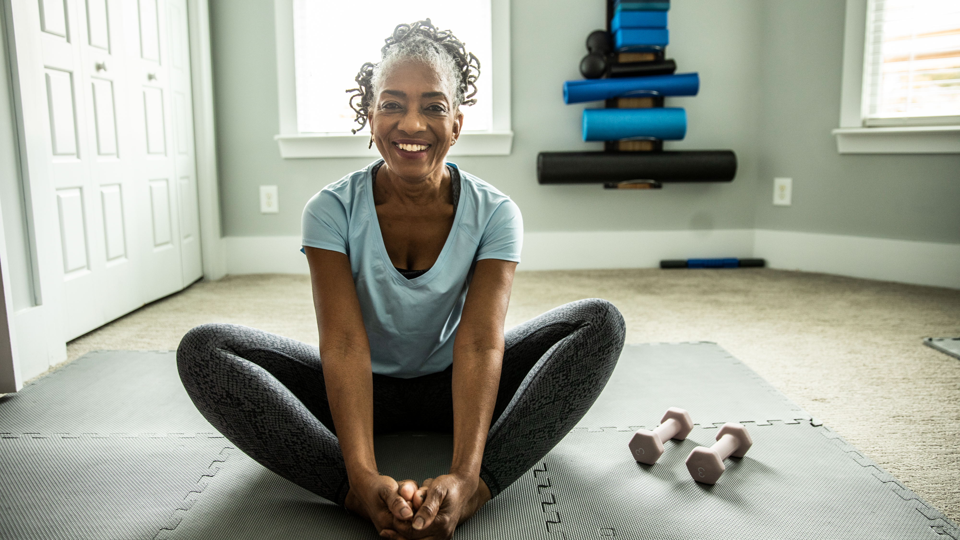 woman stretching