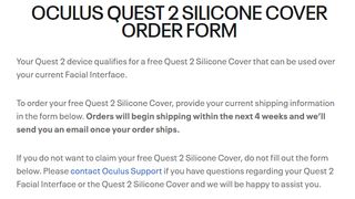 Oculus Quest 2 Silicone Cover Order