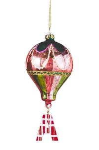 Hot Air Balloon Glass Monogram Christmas Tree Decoration | was £10, now £7.50 at Anthropologie