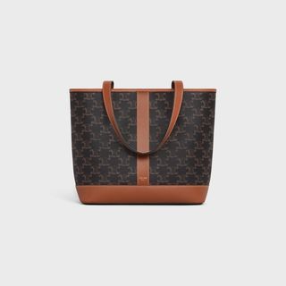 Celine SMALL CABAS in Triomphe Canvas and calfskin