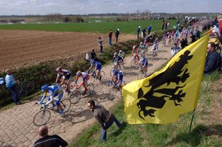 The Flanders Lion at Paris-Roubaix (Watson)