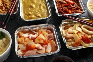 Chinese food in takeaway containers