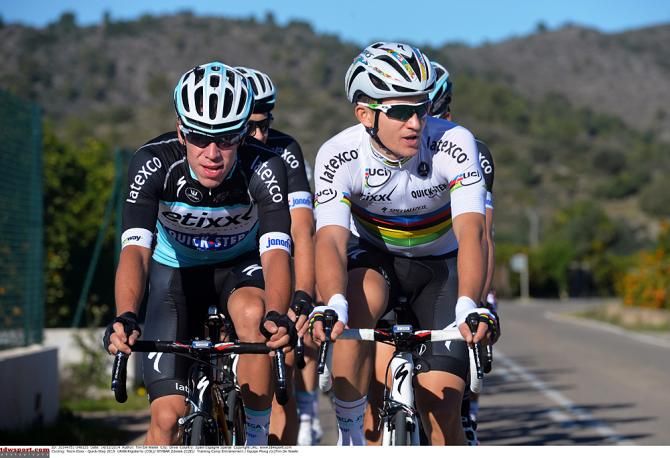 Etixx-QuickStep's Rigoberto Uran and Michal Kwiatkowski