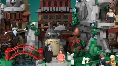 The World of Studio Ghibli lego set close up