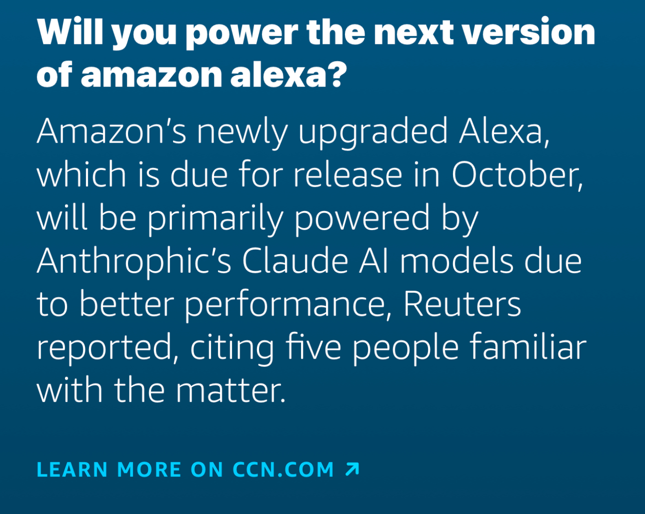 Alexa answer about Claude