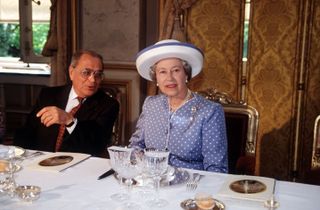 The Queen At A Luncheon In Paris, France