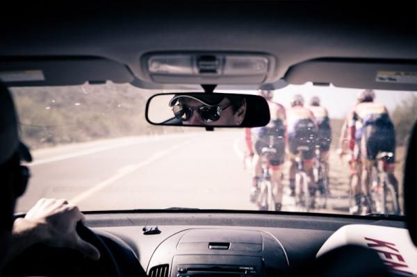 Frankie Andreu spends hours keeping an eye on the guys while out riding