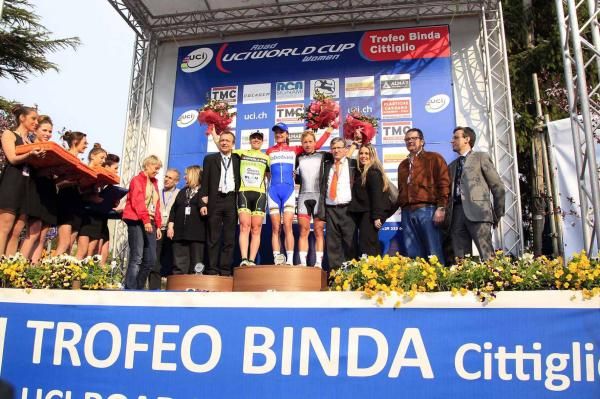 The Trofeo Alfredo Binda podium