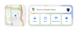 Google Maps ios home screen widgets